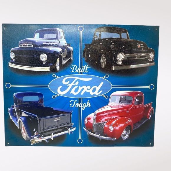 VINTAGE Like Ford Tin Sign - Picture 1 of 9